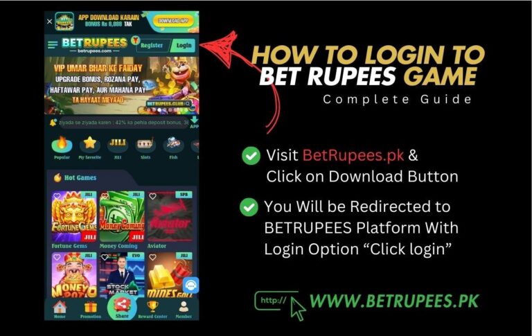 How to Login to Betrupees? A Guide for Players in Pakistan