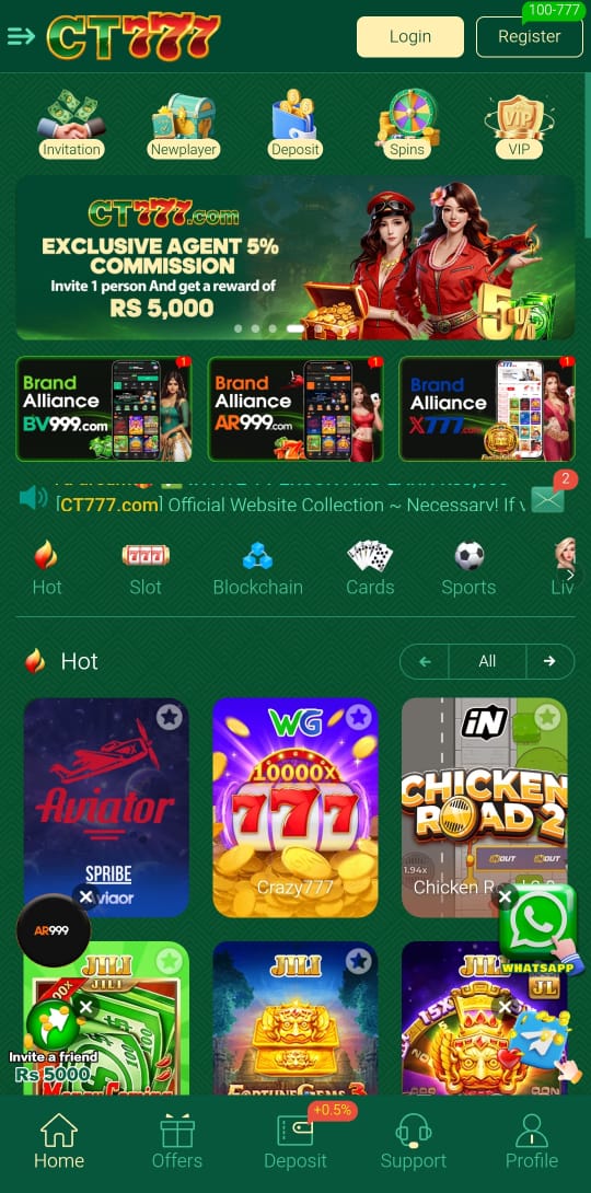 CT777 Game - Gameplay Screen