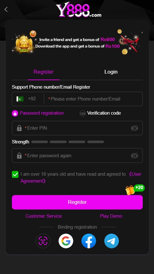 Y888 Game- How to Register Account
