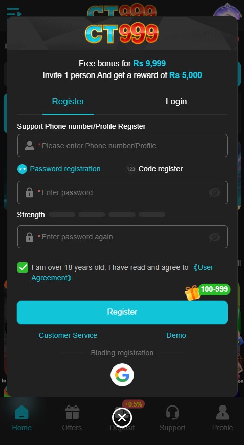 CT999 Login - Login to your CT999 Account